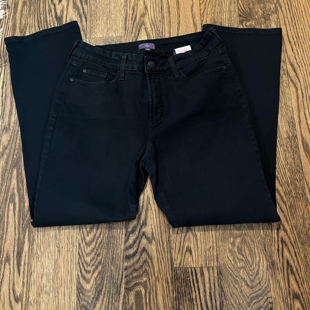 NYDJ Black Straight Leg Jeans Size 10P